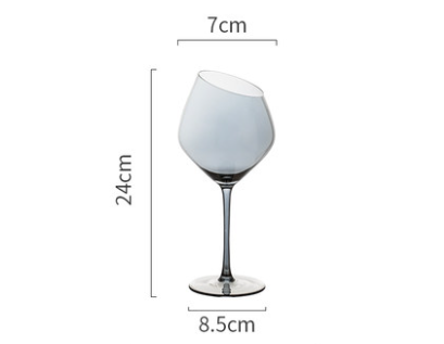 Wine Glass Oblique Mouth, Red Wine Glass Crystal Champagne Glass High-end Goblet Foreign Wine Glass