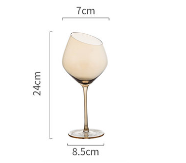 Wine Glass Oblique Mouth, Red Wine Glass Crystal Champagne Glass High-end Goblet Foreign Wine Glass