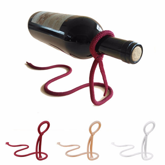 Creative Novelty Magic Illusion Floating Wine Bottle Holder Rope Lasso Wine Rack Whisky Whiskey Kitchen Bar Pub Accessories - Viniamore