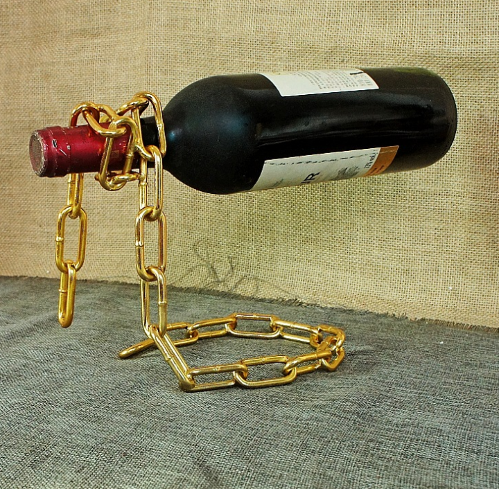 Creative Novelty Magic Illusion Floating Wine Bottle Holder Rope Lasso Wine Rack Whisky Whiskey Kitchen Bar Pub Accessories - Viniamore