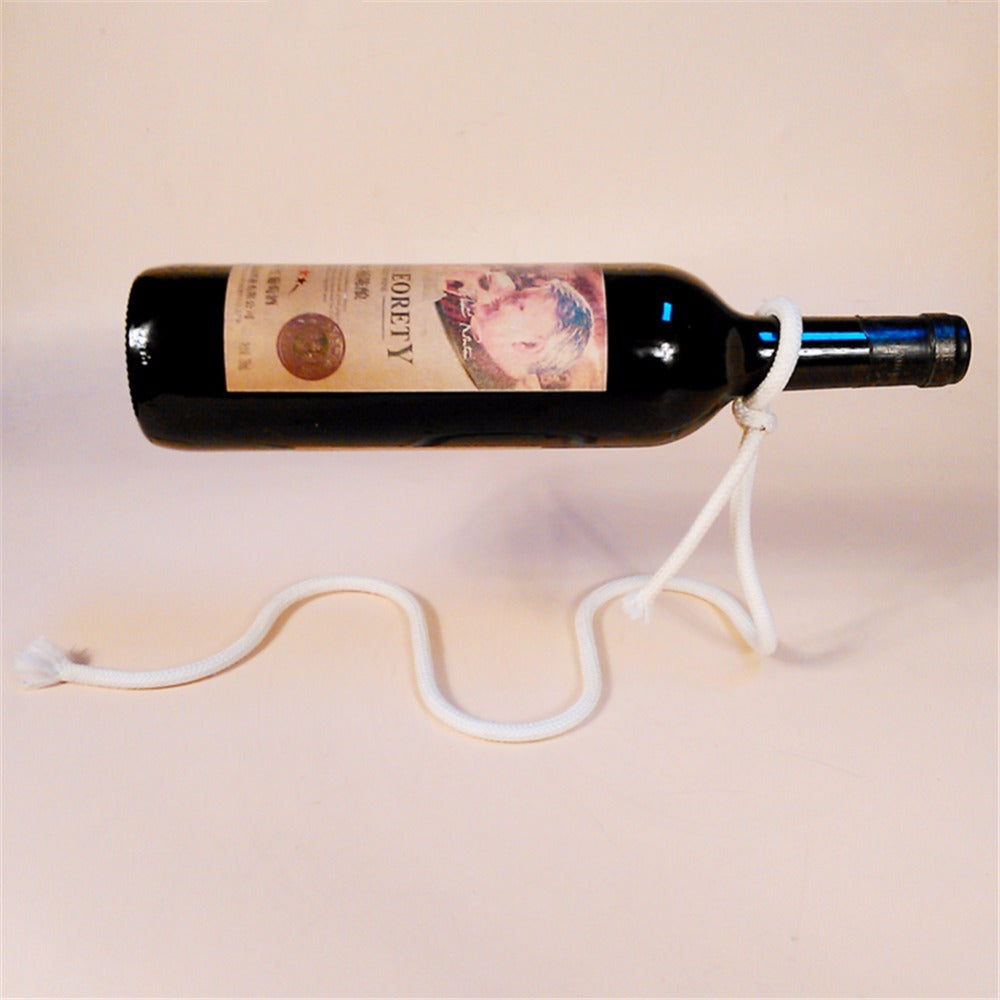 Creative Novelty Magic Illusion Floating Wine Bottle Holder Rope Lasso Wine Rack Whisky Whiskey Kitchen Bar Pub Accessories - Viniamore