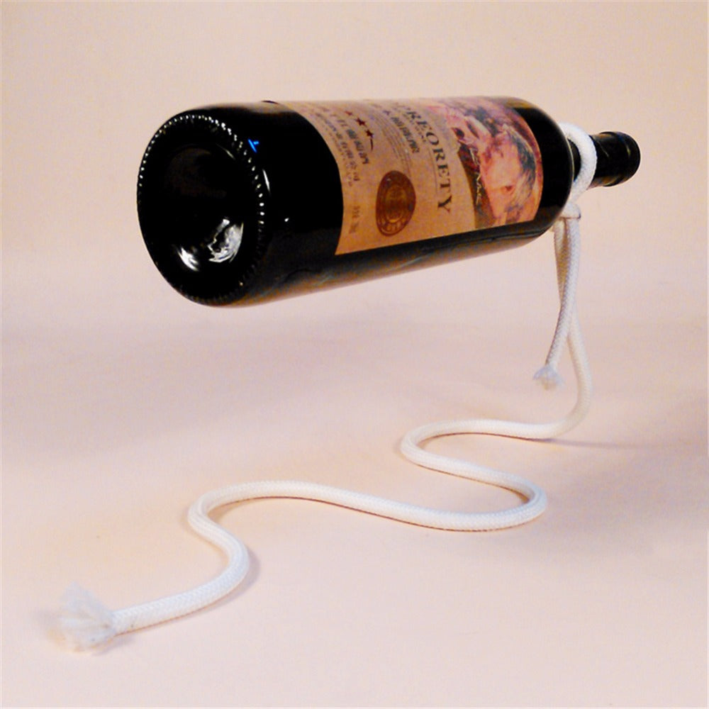 Creative Novelty Magic Illusion Floating Wine Bottle Holder Rope Lasso Wine Rack Whisky Whiskey Kitchen Bar Pub Accessories - Viniamore
