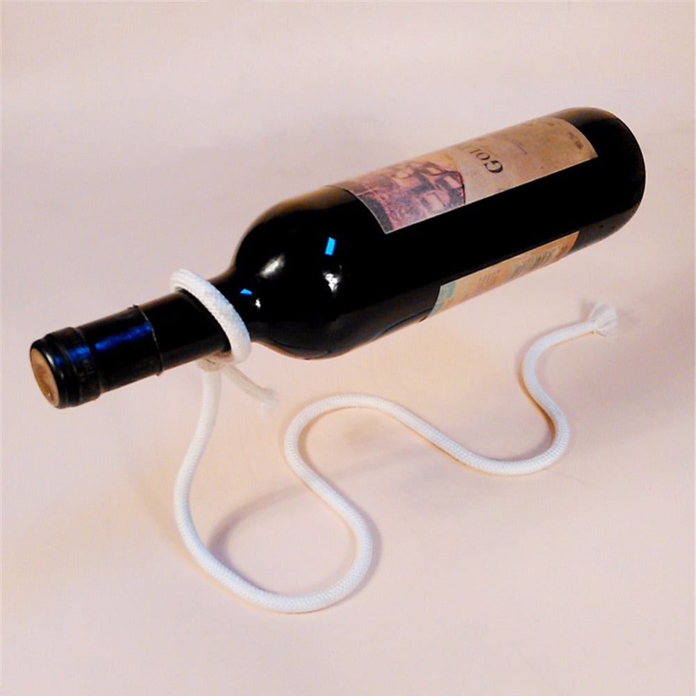 Creative Novelty Magic Illusion Floating Wine Bottle Holder Rope Lasso Wine Rack Whisky Whiskey Kitchen Bar Pub Accessories - Viniamore