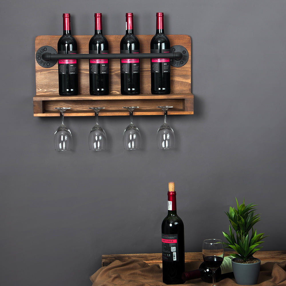 Cross-border Wine Rack European-style Simple Dining Room Wall Hanging Living Room Wall Wall Hanging Wine Cabinet Household Wine Rack - Viniamore