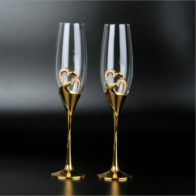 Crystal Diamond Wine Glass Champagne Glass - Viniamore