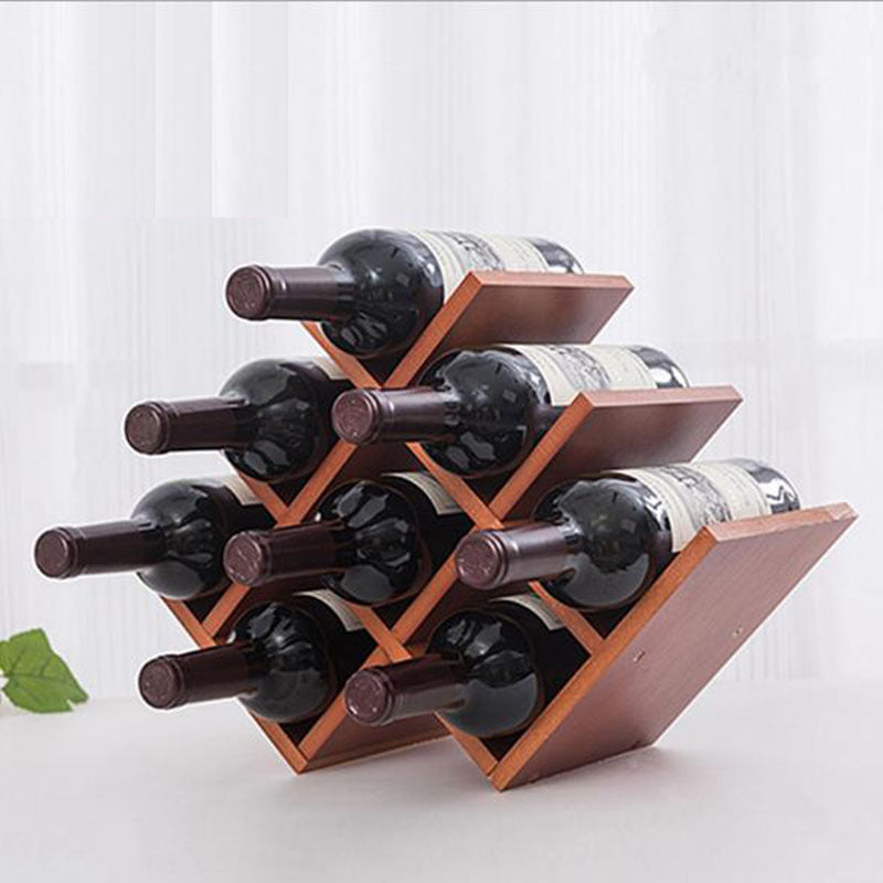 European Creative Wooden Wine Rack Wooden Wine Rack Desktop Decoration - Viniamore