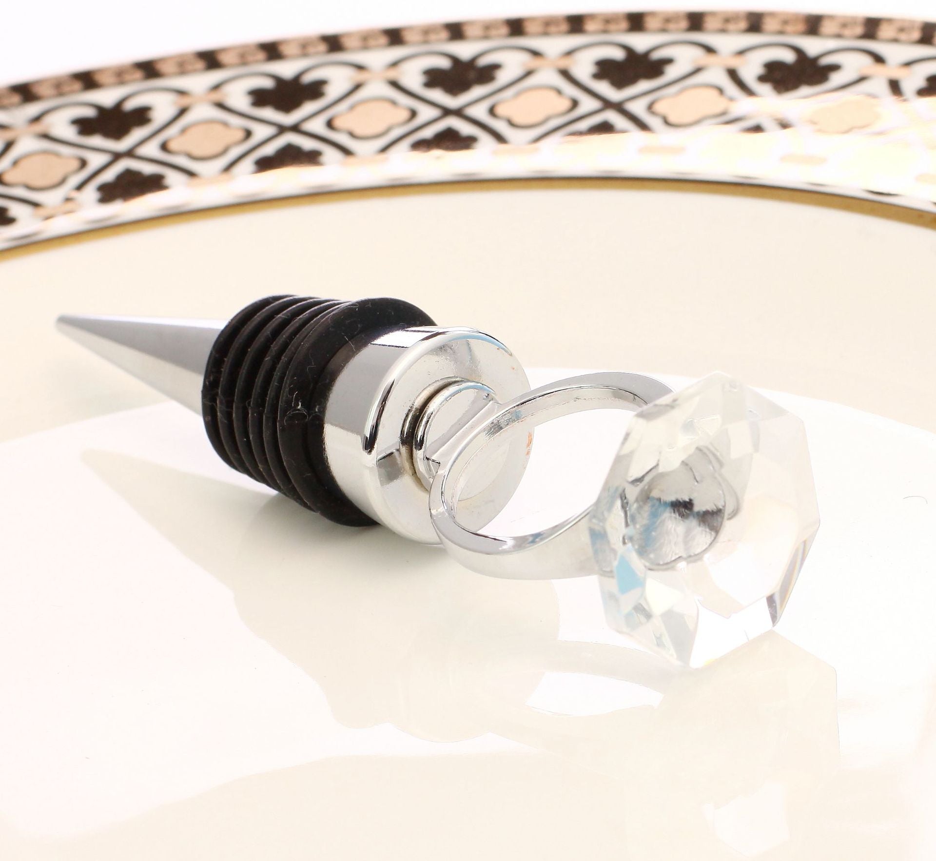 Fashion Return Gift Hotel Wine Bottle Crystal Diamond Ring Wine Stopper - Viniamore