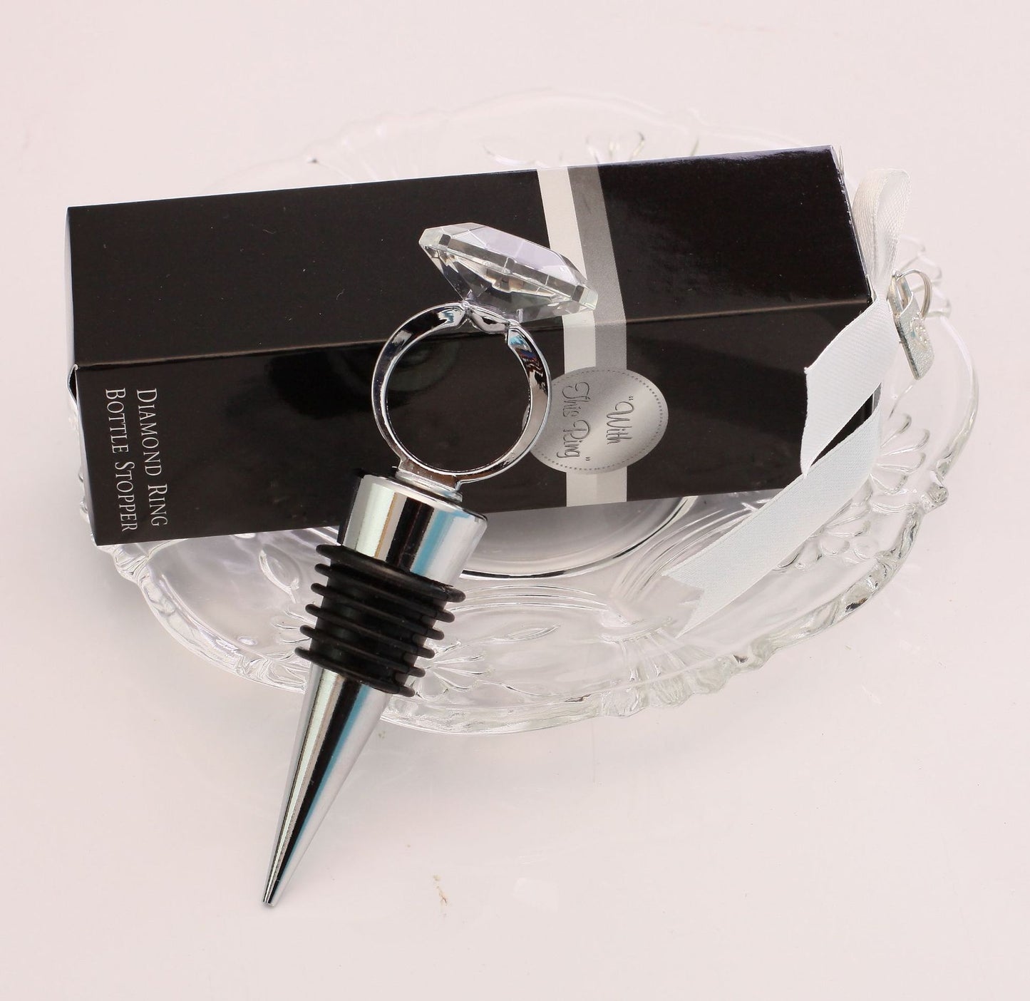 Fashion Return Gift Hotel Wine Bottle Crystal Diamond Ring Wine Stopper - Viniamore