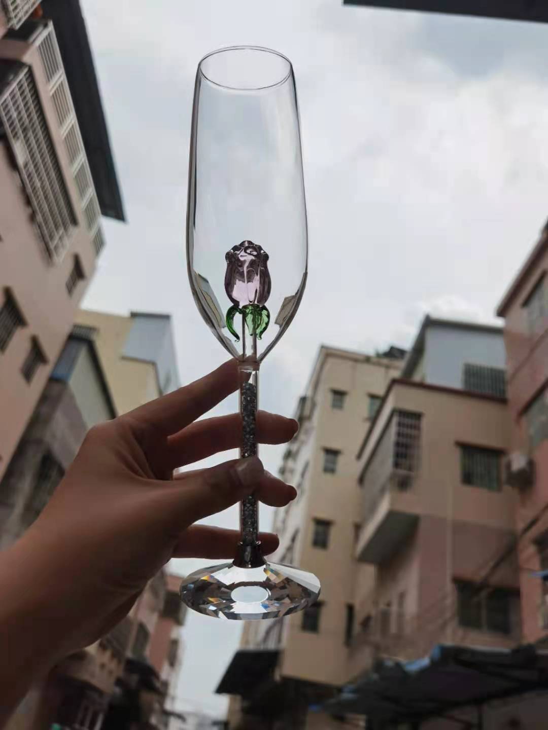 Grape Champagne Glass Multicolor Rose Wine - Viniamore