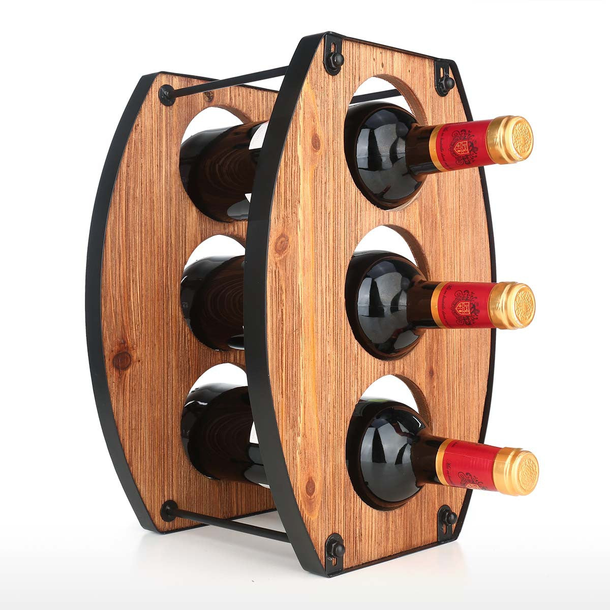 Metal Decoration Crafts Detachable Three-Hole Wine Rack Wrought Iron Wine Rack - Viniamore