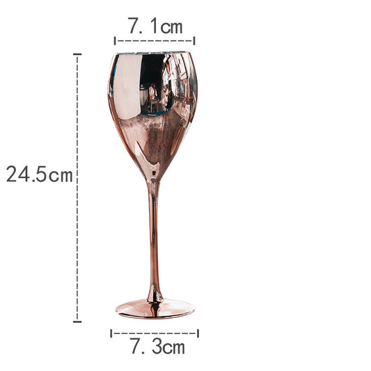 Personalized Luxury Goblet Electroplated Crystal Wine Glass - Viniamore