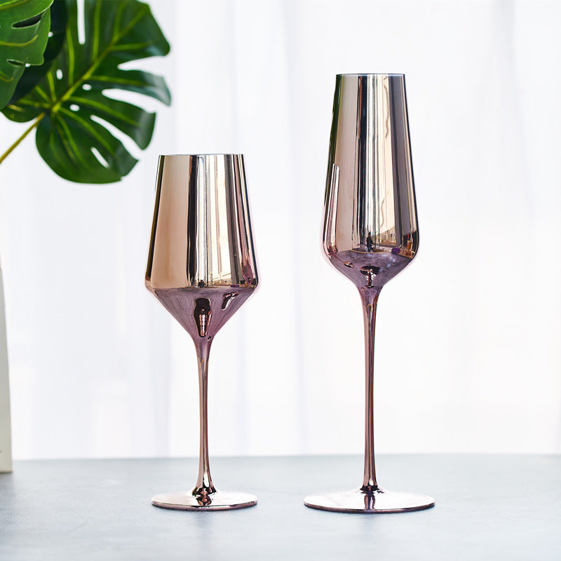 Personalized Luxury Goblet Electroplated Crystal Wine Glass - Viniamore