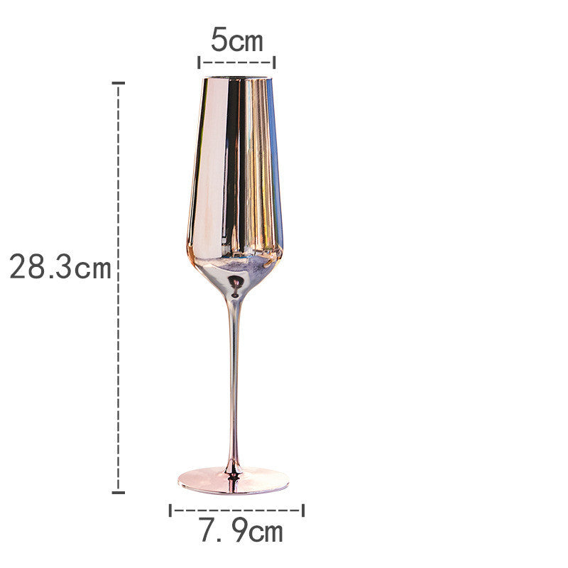 Personalized Luxury Goblet Electroplated Crystal Wine Glass - Viniamore