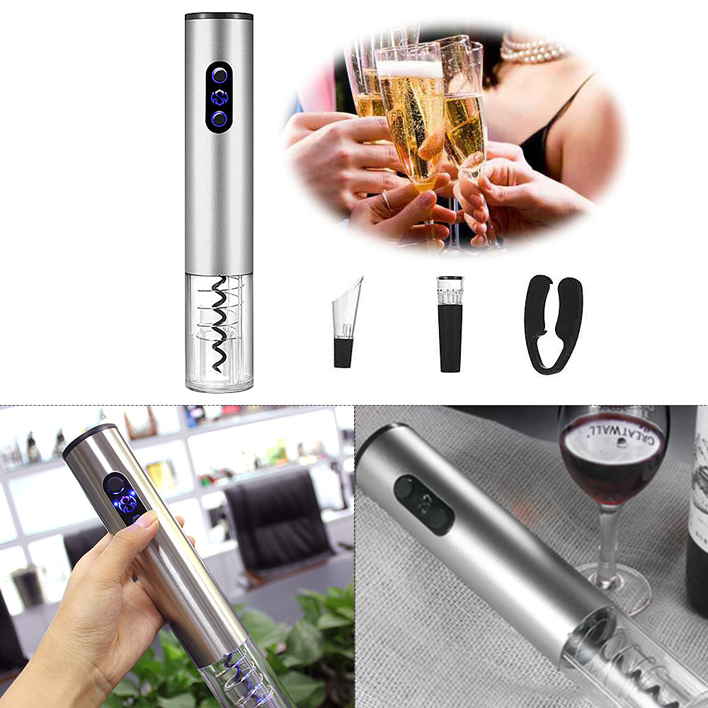 Red Wine Accessory Kit Electric Wine Opener Cutter Vacuum Stopper Aerator Wine Pourer - Viniamore