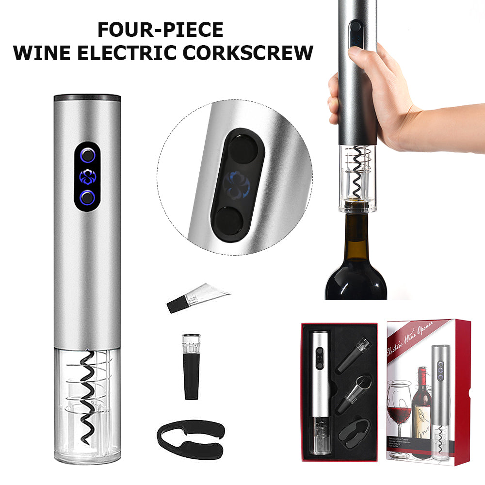 Red Wine Accessory Kit Electric Wine Opener Cutter Vacuum Stopper Aerator Wine Pourer - Viniamore