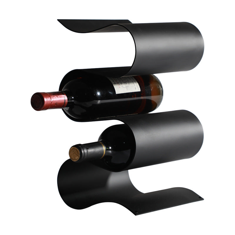 Wine Rack Storage Decoration Decoration Soft Decoration Model Room Bar Counter Wrought Iron Wine Rack Decoration - Viniamore