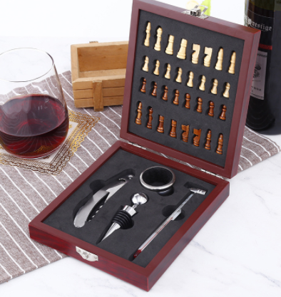 Wine tool corkscrew square wooden box - Viniamore