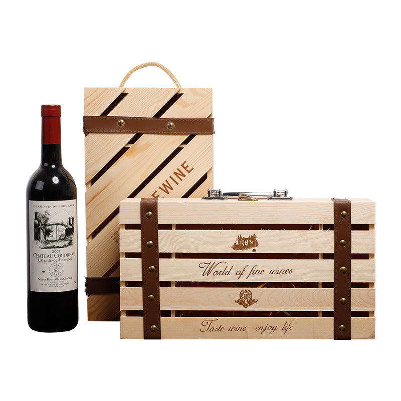 Wooden Box Red Wine Bottle Packaging - Viniamore