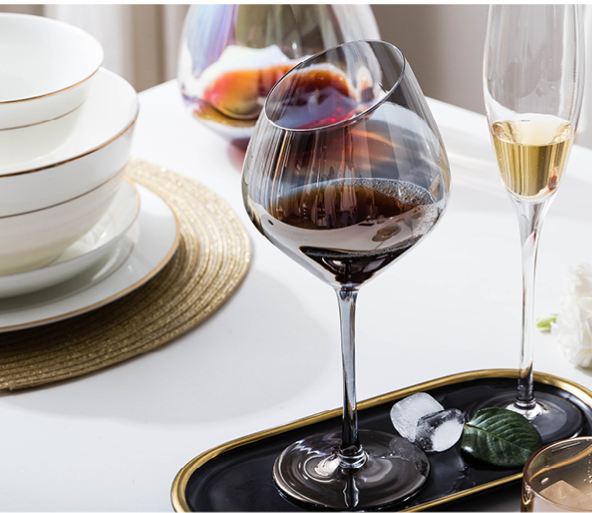 Bicchiere da vino Bocca obliqua, Bicchiere da vino rosso Bicchiere da champagne in cristallo Calice di fascia alta Bicchiere da vino straniero